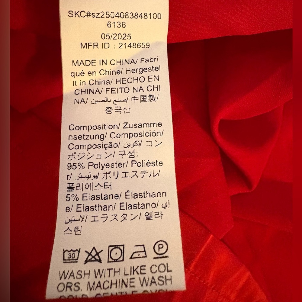 Unbranded Red One-Shoulder Maxi Dress w/Flower Embellishment, Side Zip; Size M/L - Picture 9 of 13